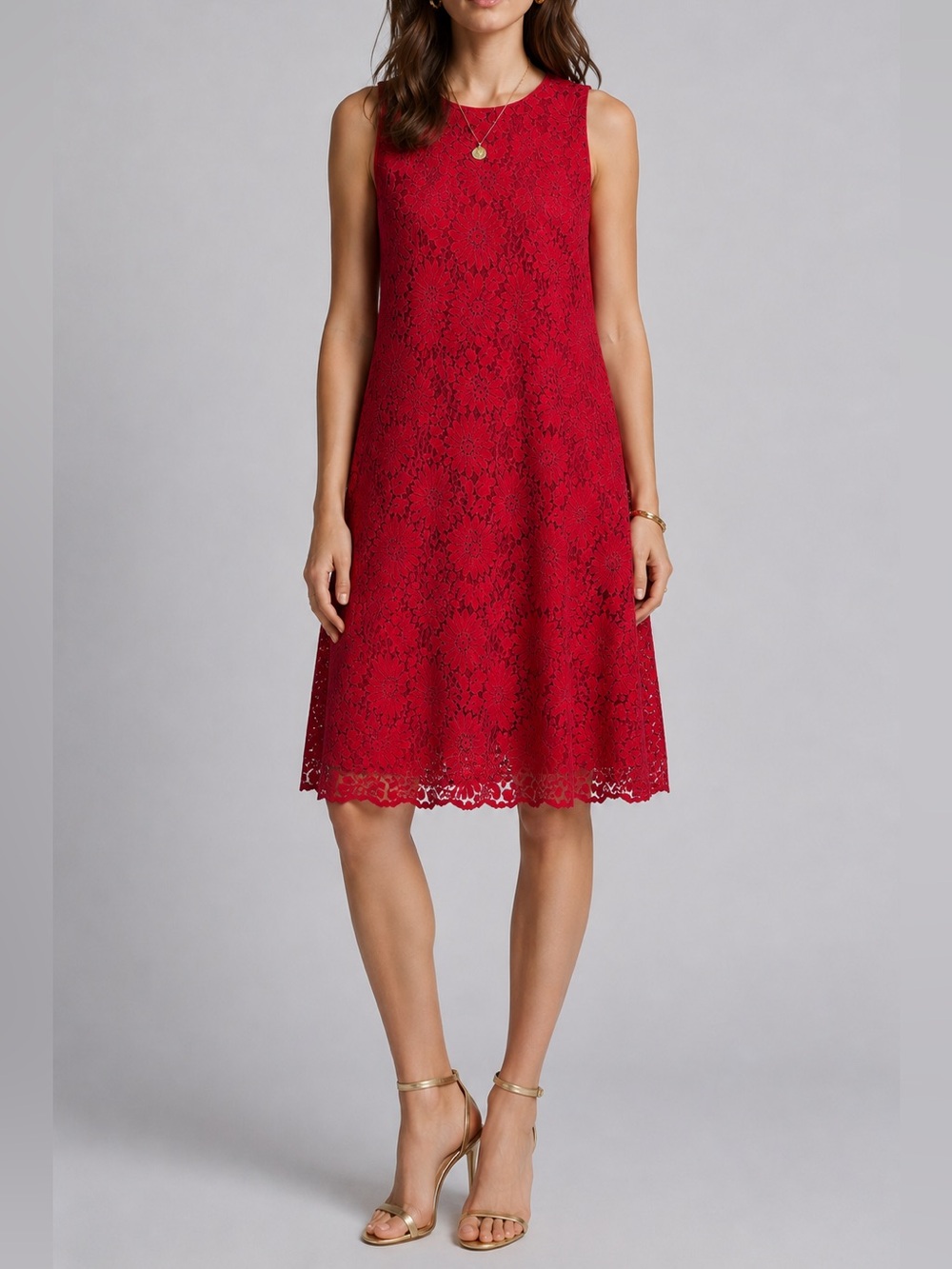 Tommy Hilfiger Fuchsia Lace Sleeveless Shift Dress